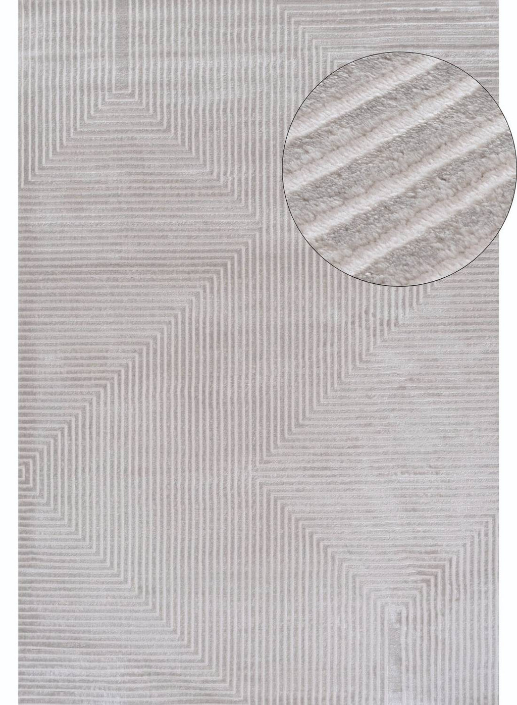 Carmel Grey-Cream Geometric Rug 240X340 cm