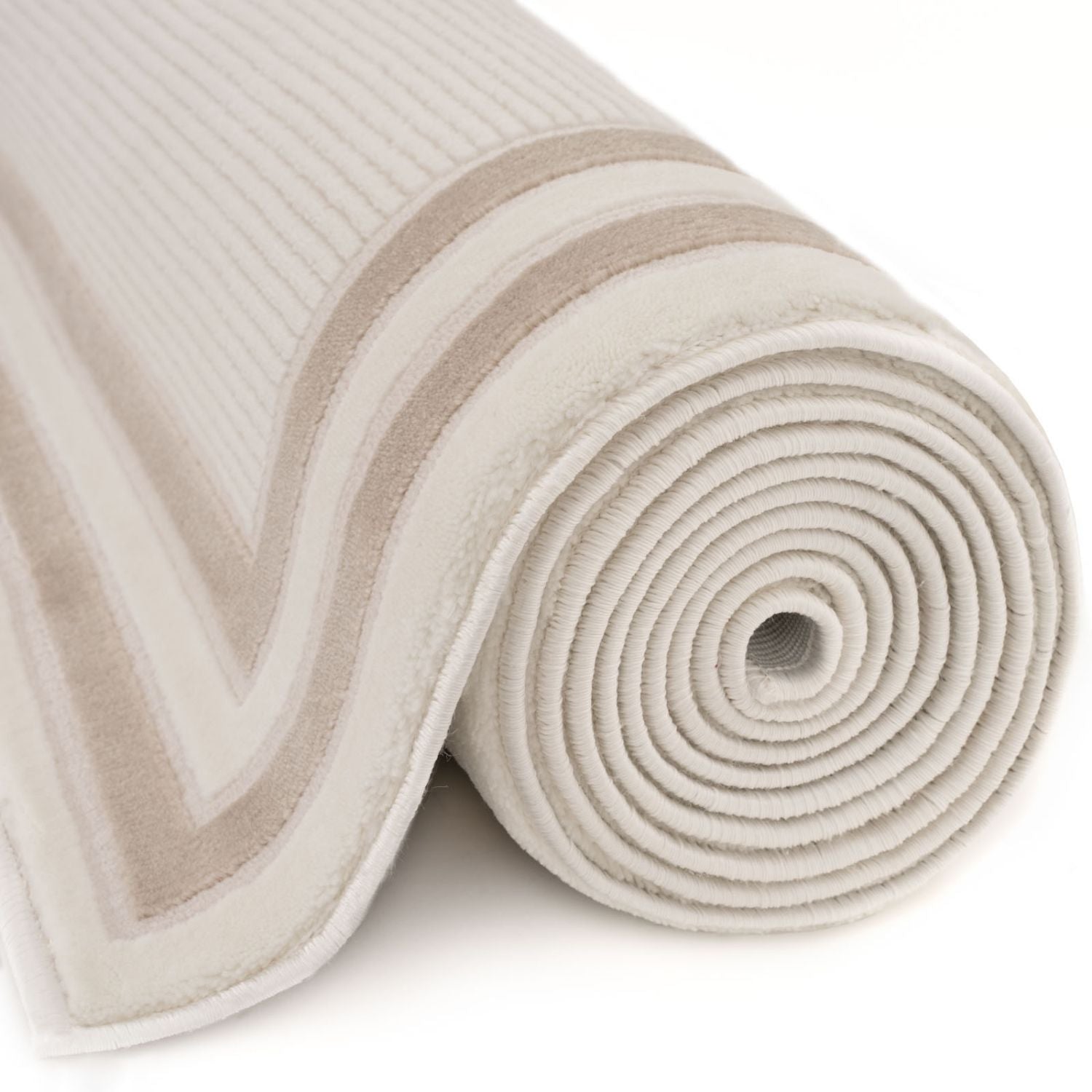 Carmel Cream-Beige Bordered Rug