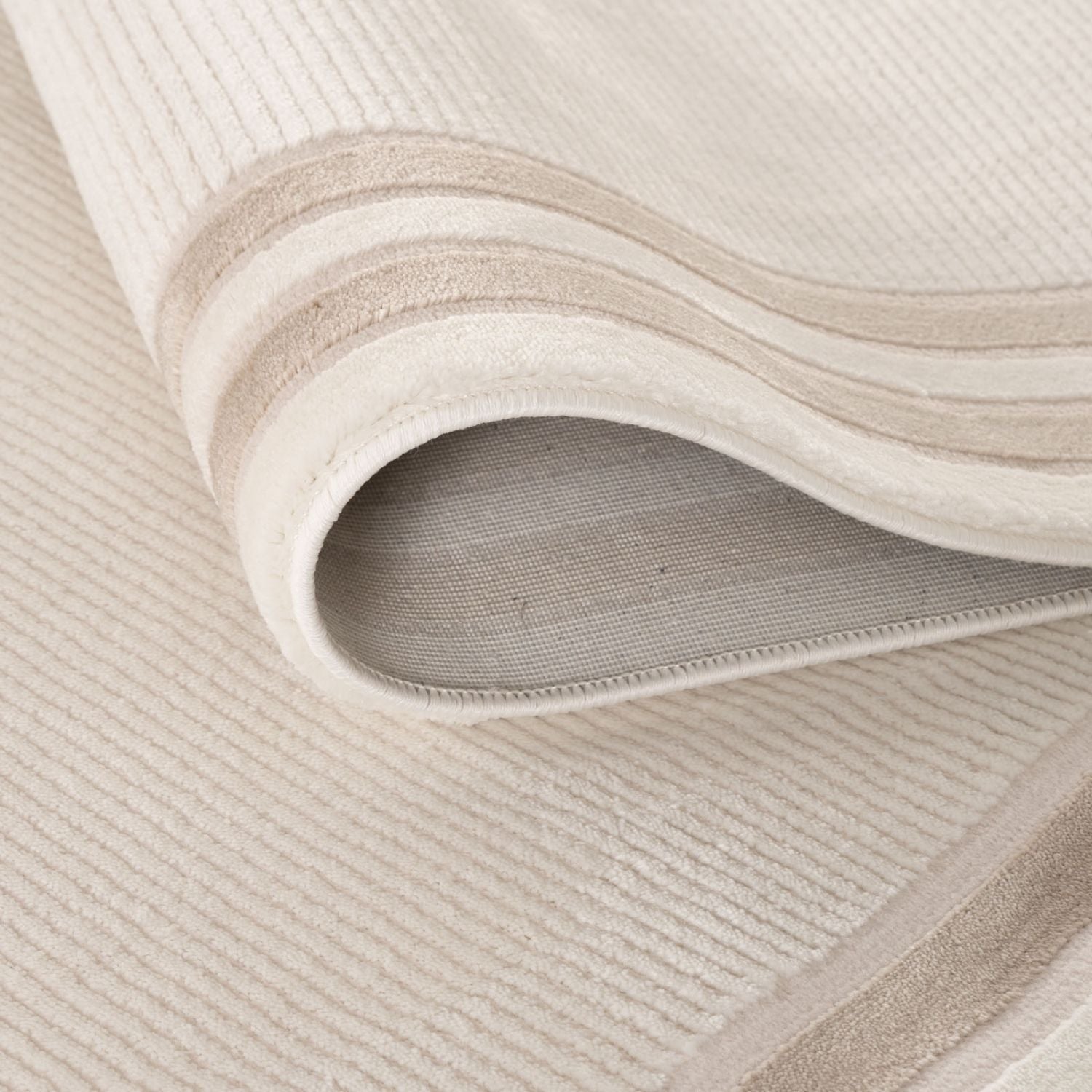 Carmel Cream-Beige Bordered Rug