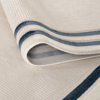 Carmel Cream-Blue Bordered Rug