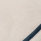 Carmel Cream-Blue Bordered Rug