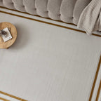 Carmel Cream-Gold Bordered Rug