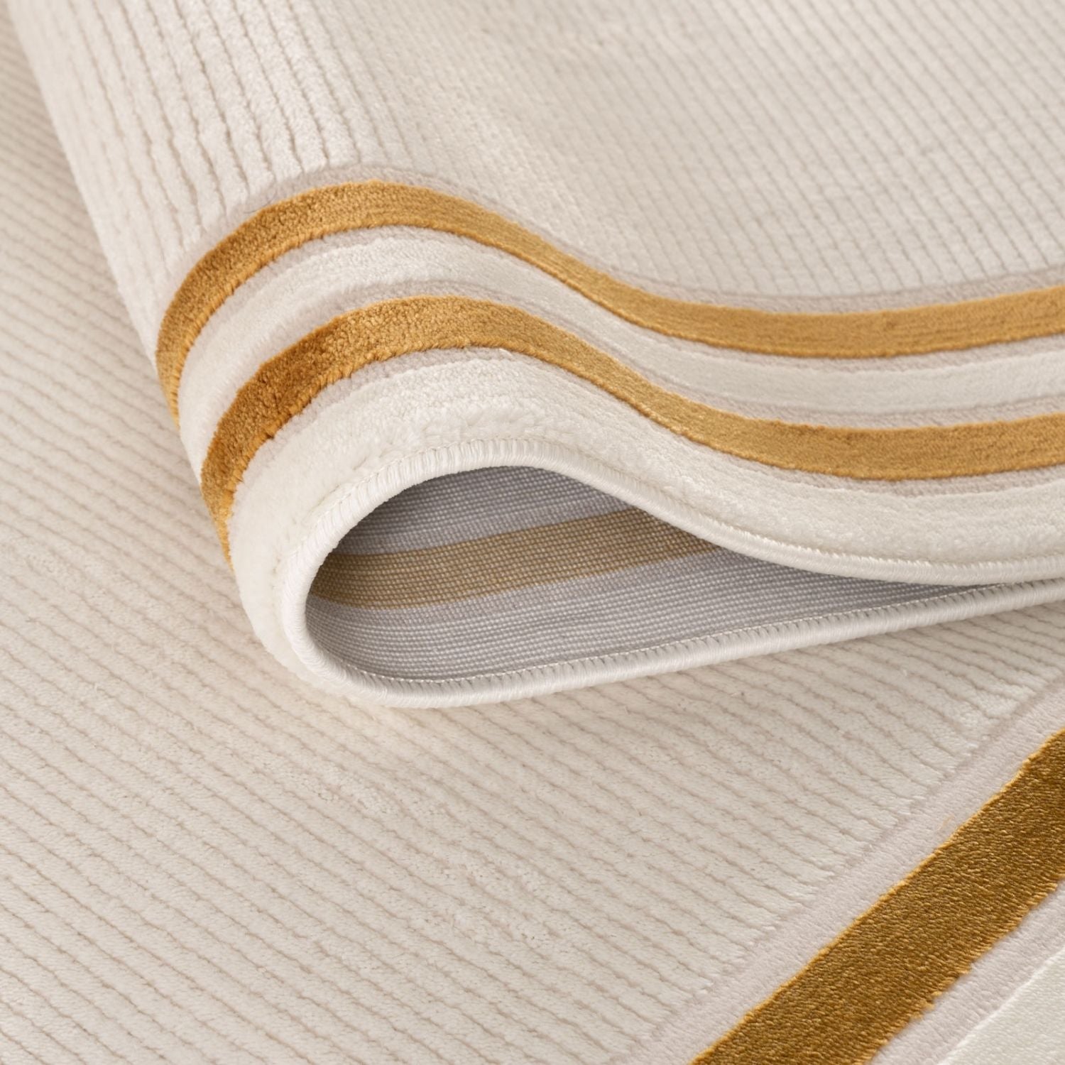 Carmel Cream-Gold Bordered Rug