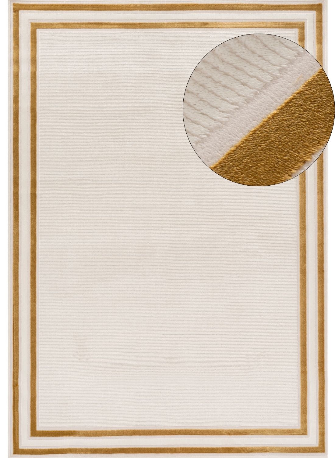 Carmel Cream-Gold Bordered Rug