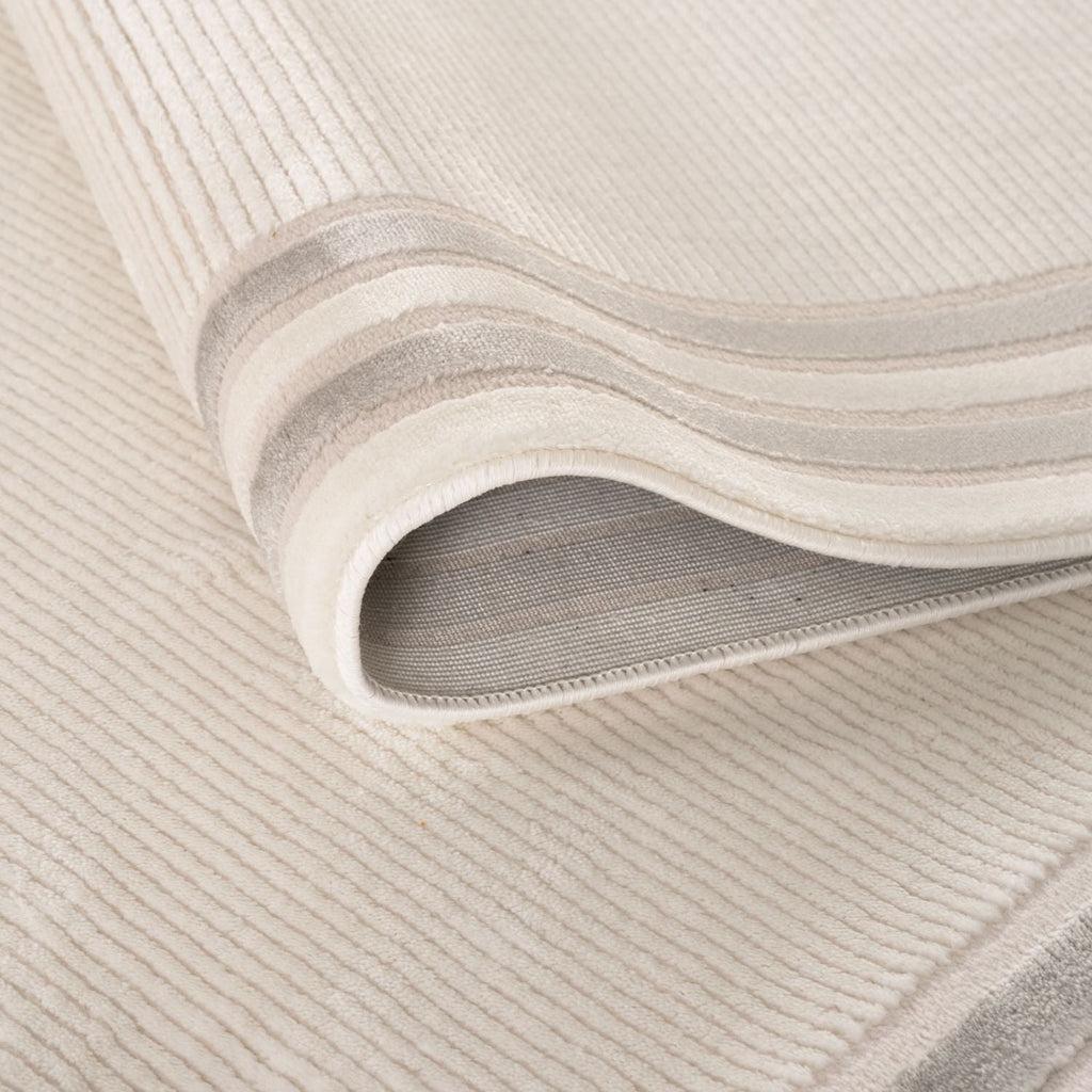 Carmel Cream-Grey Bordered Rug