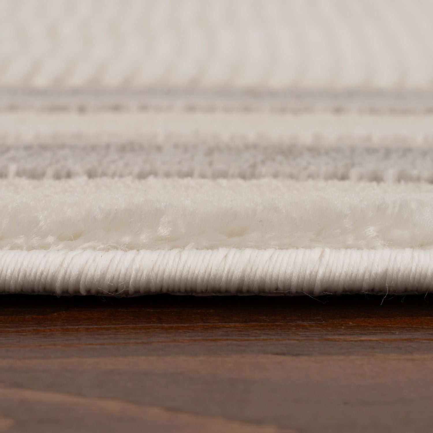 Carmel Cream-Grey Bordered Rug