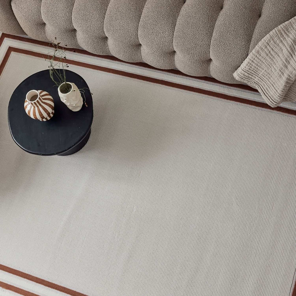 Carmel Cream-Terra Bordered Rug