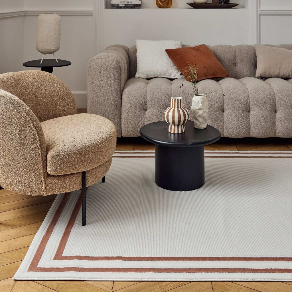 Carmel Cream-Terra Bordered Rug