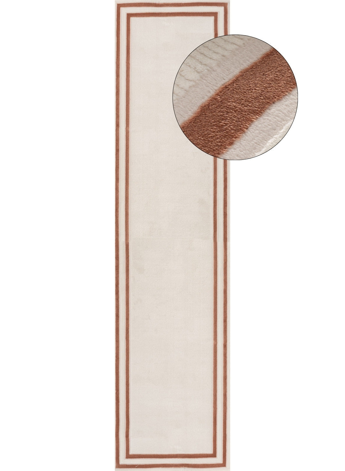 Carmel Cream-Terra Bordered Rug 80X300 cm