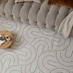 Carmel Cream-Beige Geometric Rug
