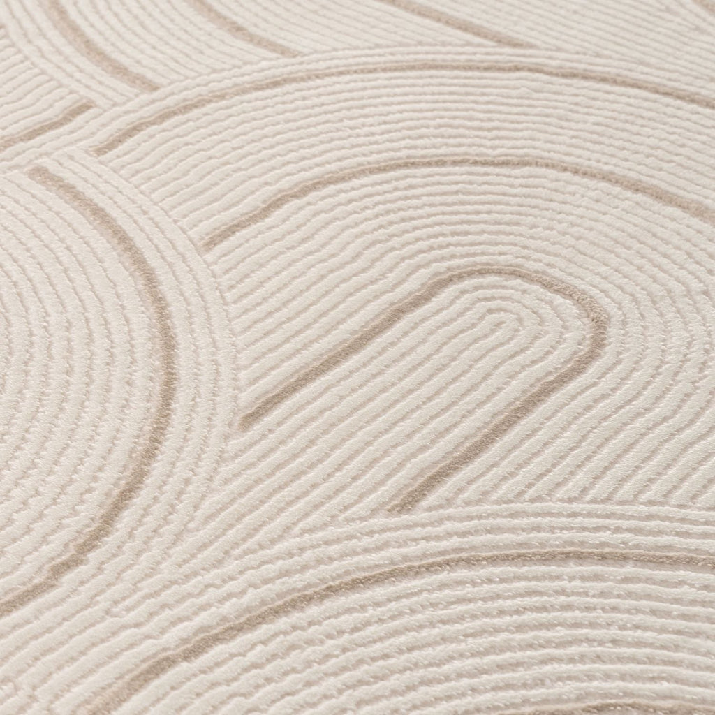 Carmel Cream-Beige Geometric Rug