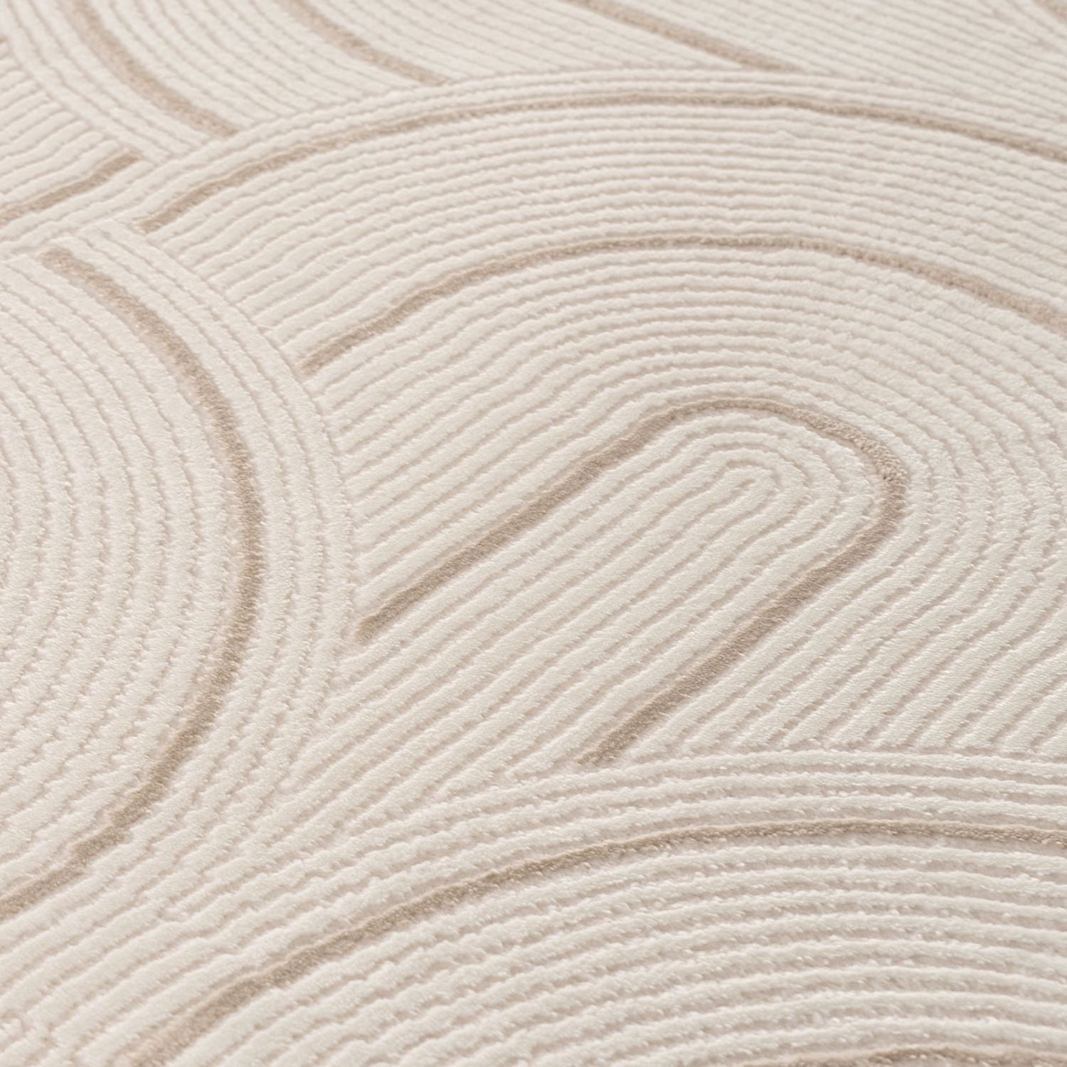 Carmel Cream-Beige Geometric Rug