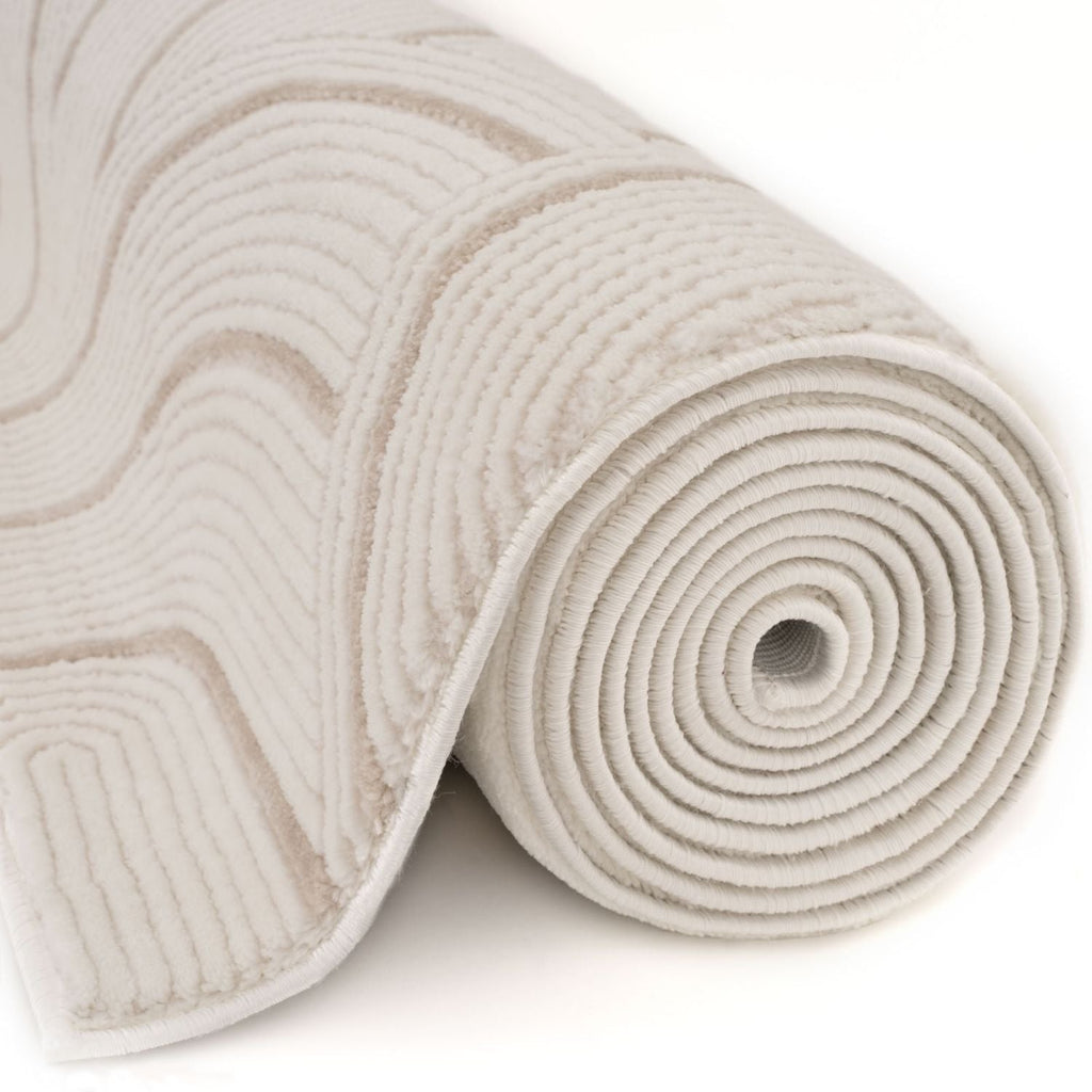 Carmel Cream-Beige Geometric Rug