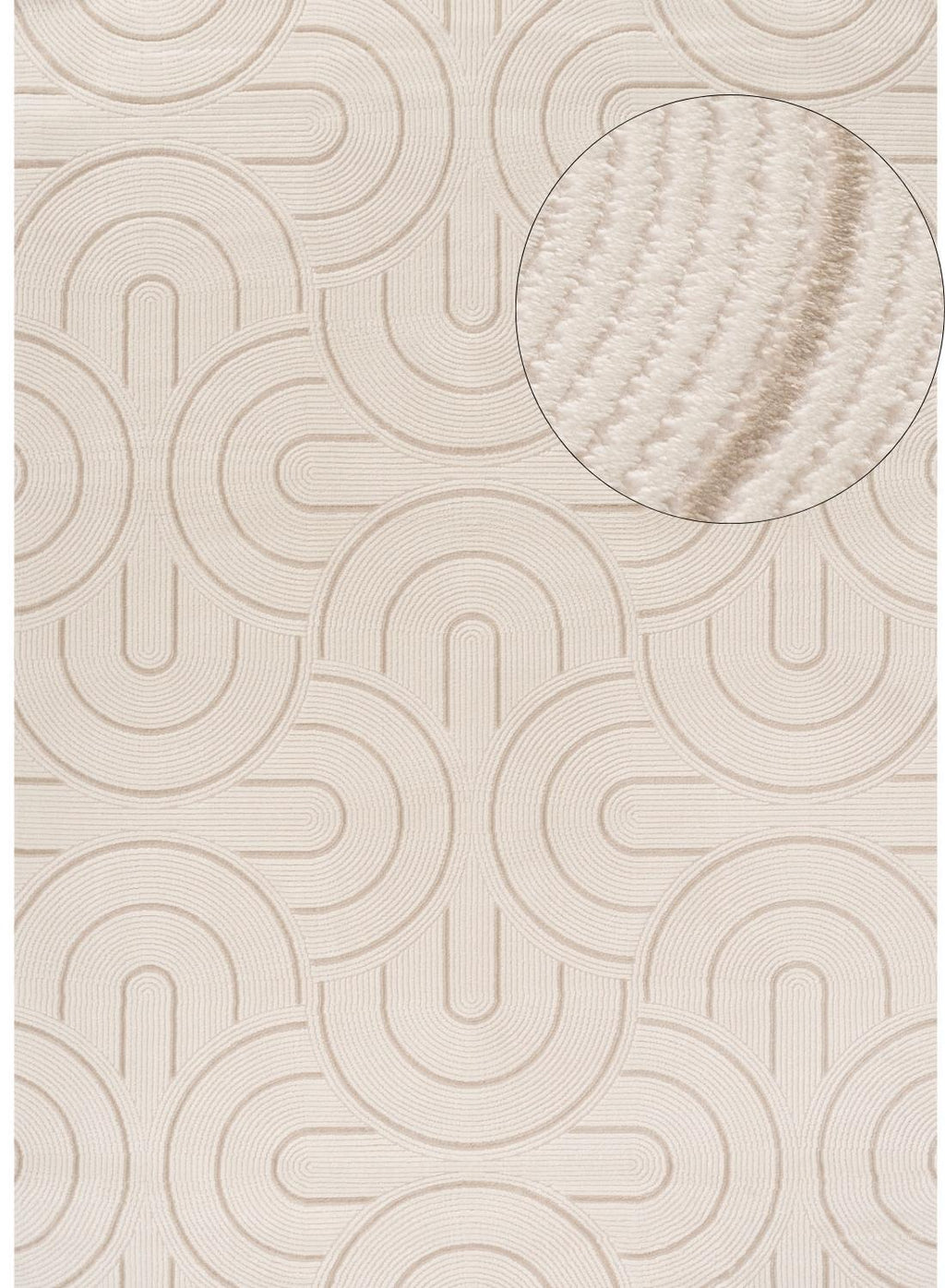 Carmel Cream-Beige Geometric Rug 240X340 cm