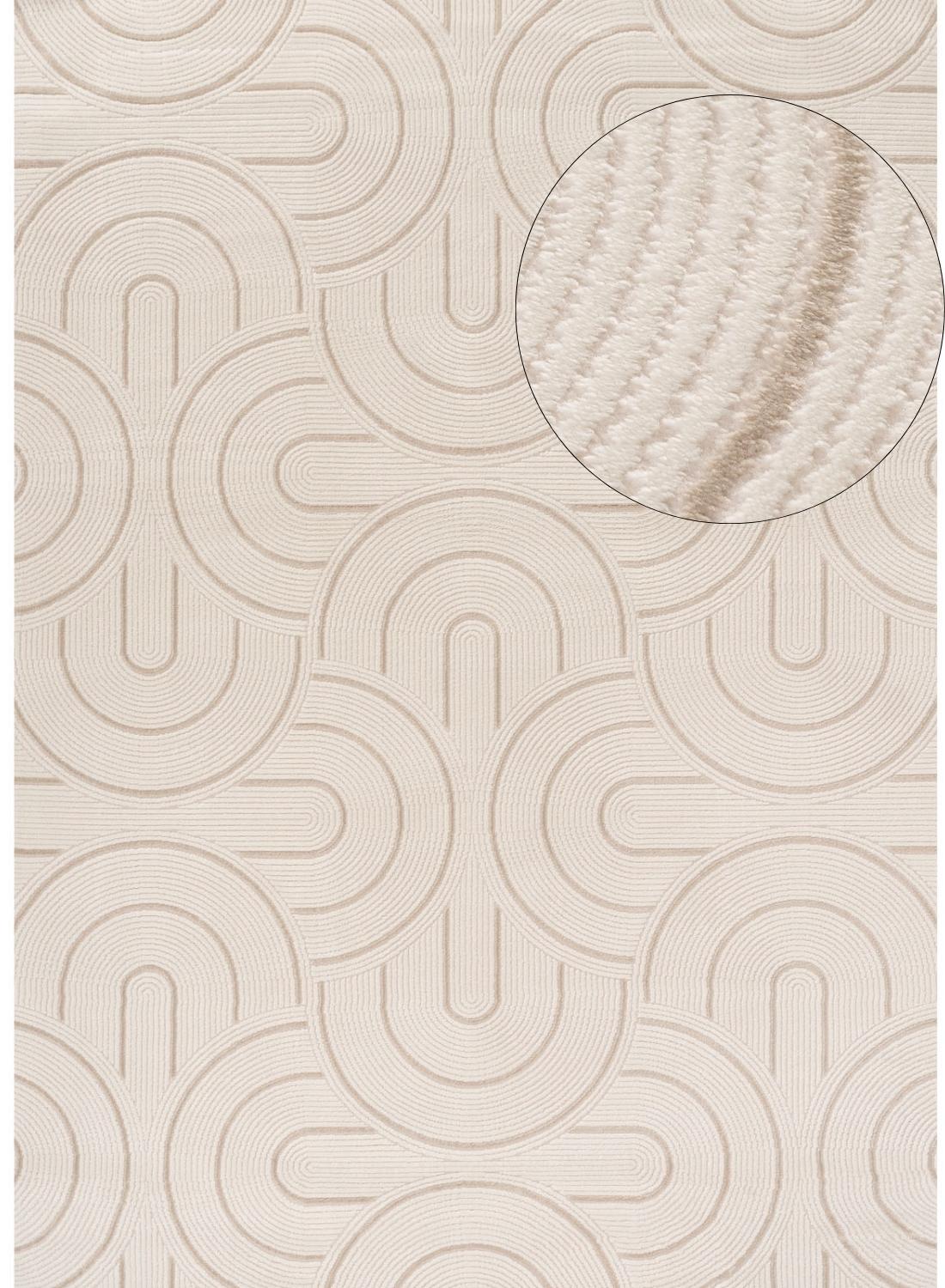 Carmel Cream-Beige Geometric Rug 240X340 cm