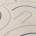 Carmel Cream-Blue Geometric Rug