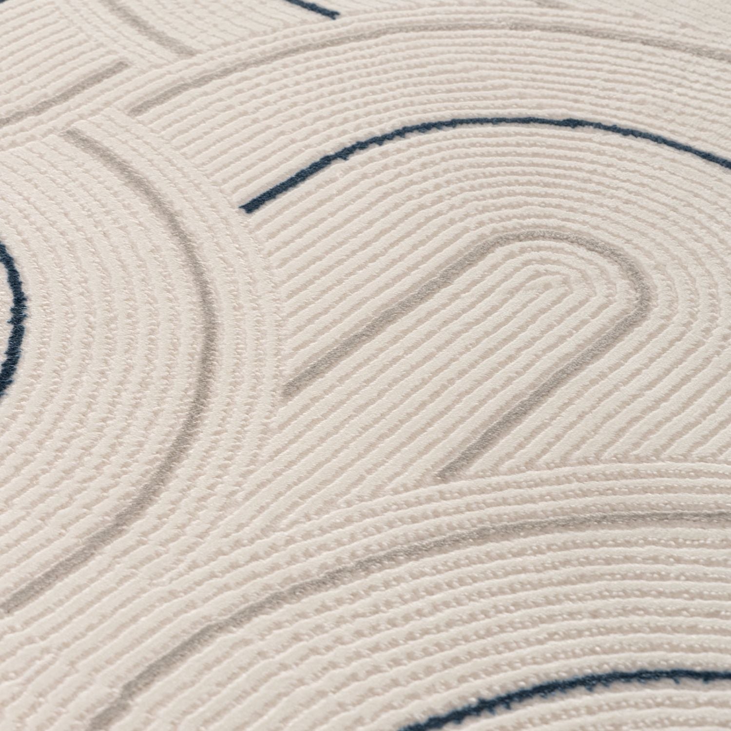 Carmel Cream-Blue Geometric Rug