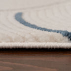 Carmel Cream-Blue Geometric Rug