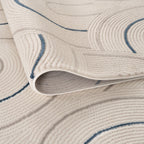 Carmel Cream-Blue Geometric Rug