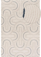 Carmel Cream-Blue Geometric Rug 240X340 cm
