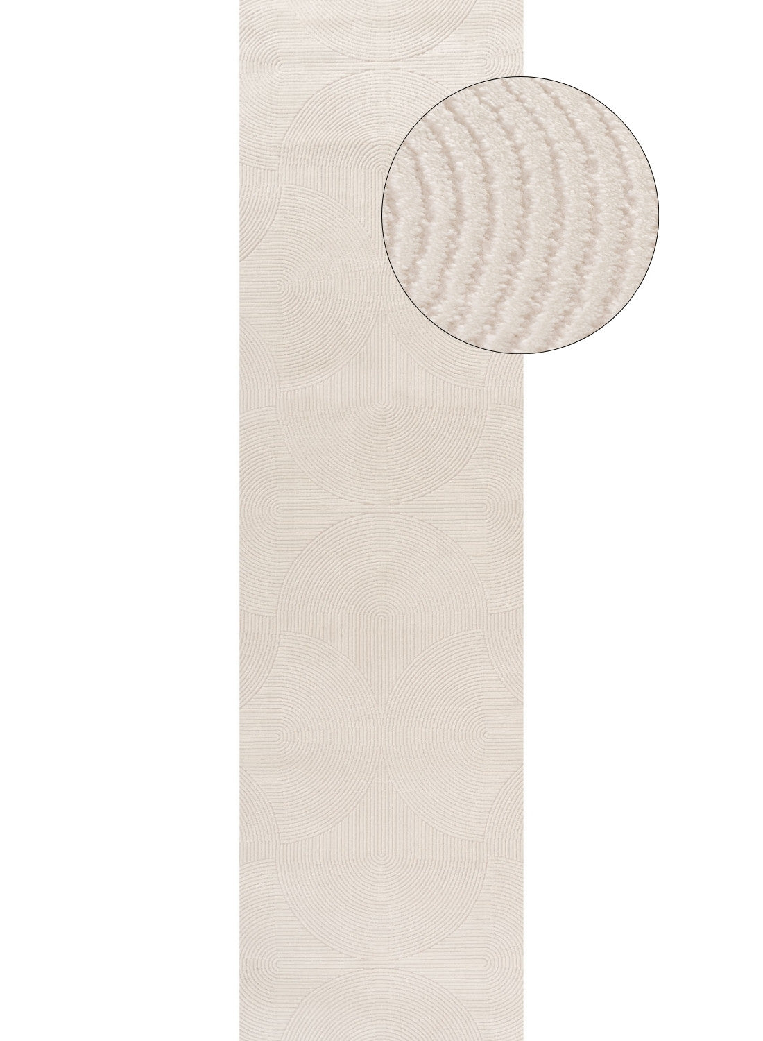 Carmel Cream Geometric Rug 80X300 cm