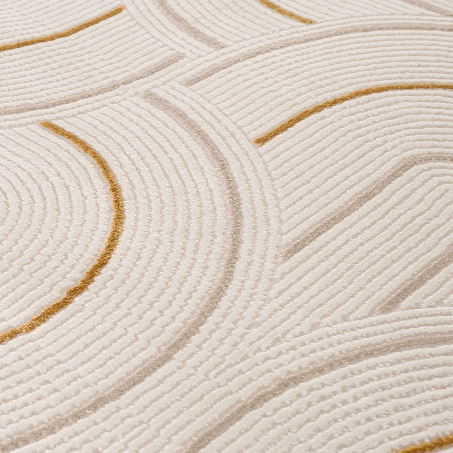 Carmel Cream-Gold Geometric Rug
