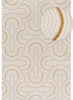 Carmel Cream-Gold Geometric Rug 240X340 cm