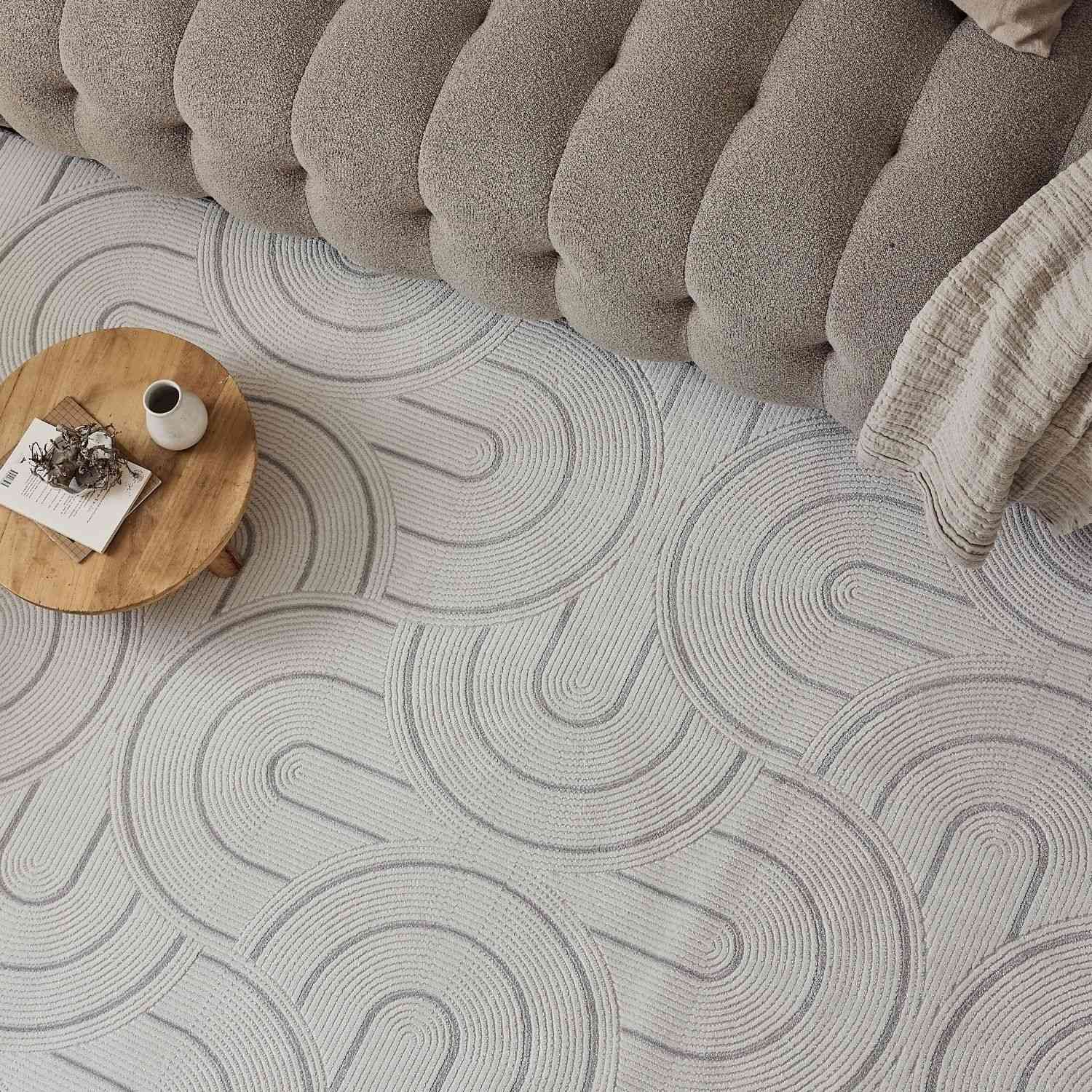 Carmel Cream-Grey Geometric Rug