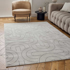 Carmel Cream-Grey Geometric Rug