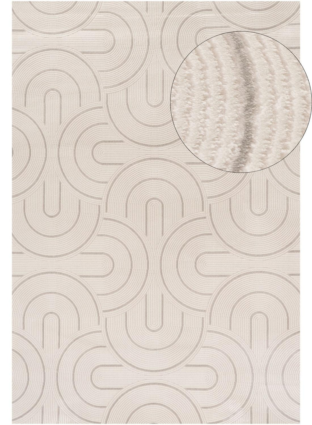 Carmel Cream-Grey Geometric Rug 240X340 cm