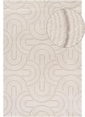 Carmel Cream-Grey Geometric Rug 240X340 cm