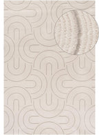 Carmel Cream-Grey Geometric Rug 240X340 cm