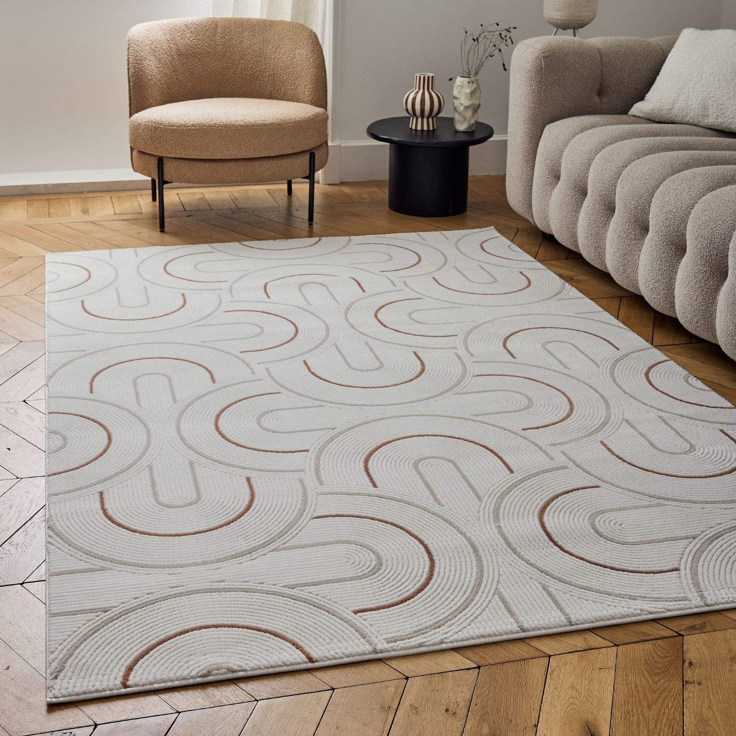 Carmel Cream-Terra Geometric Rug