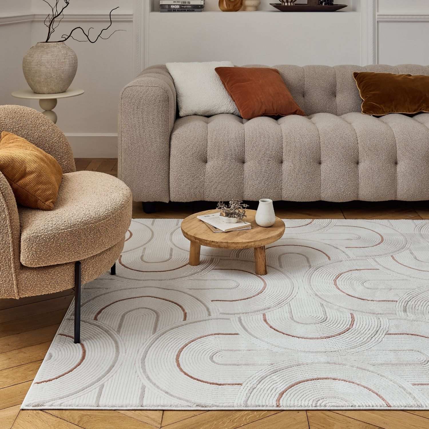 Carmel Cream-Terra Geometric Rug