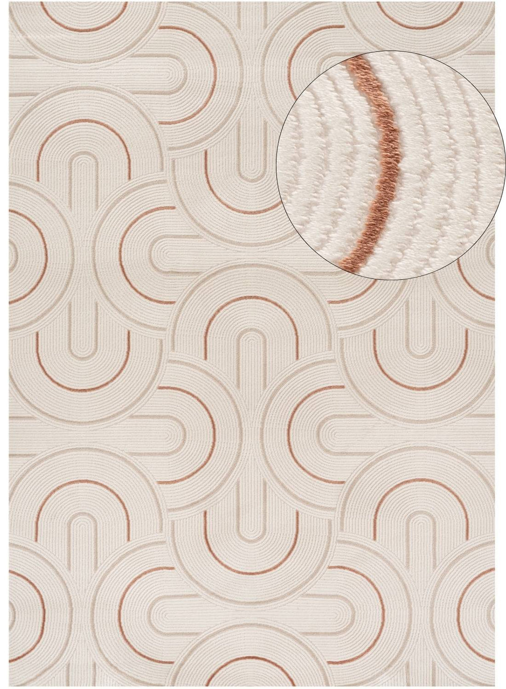 Carmel Cream-Terra Geometric Rug 240X340 cm