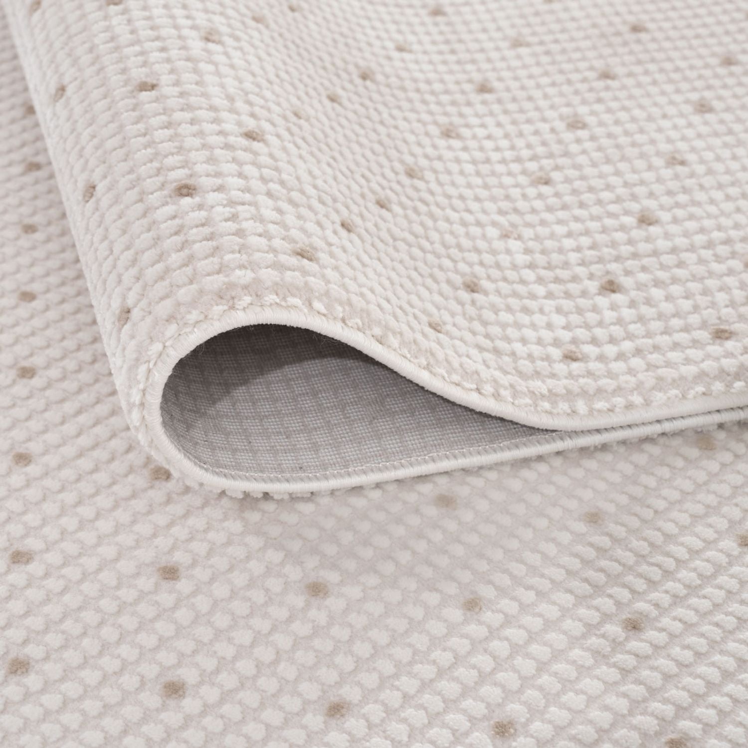 Carmel Cream-Beige Dots Rug