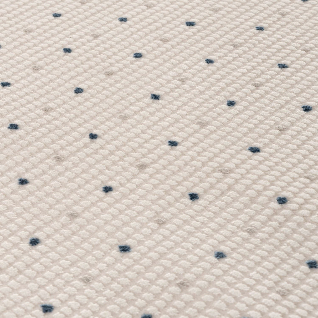 Carmel Cream-Blue Dots Rug
