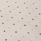 Carmel Cream-Blue Dots Rug