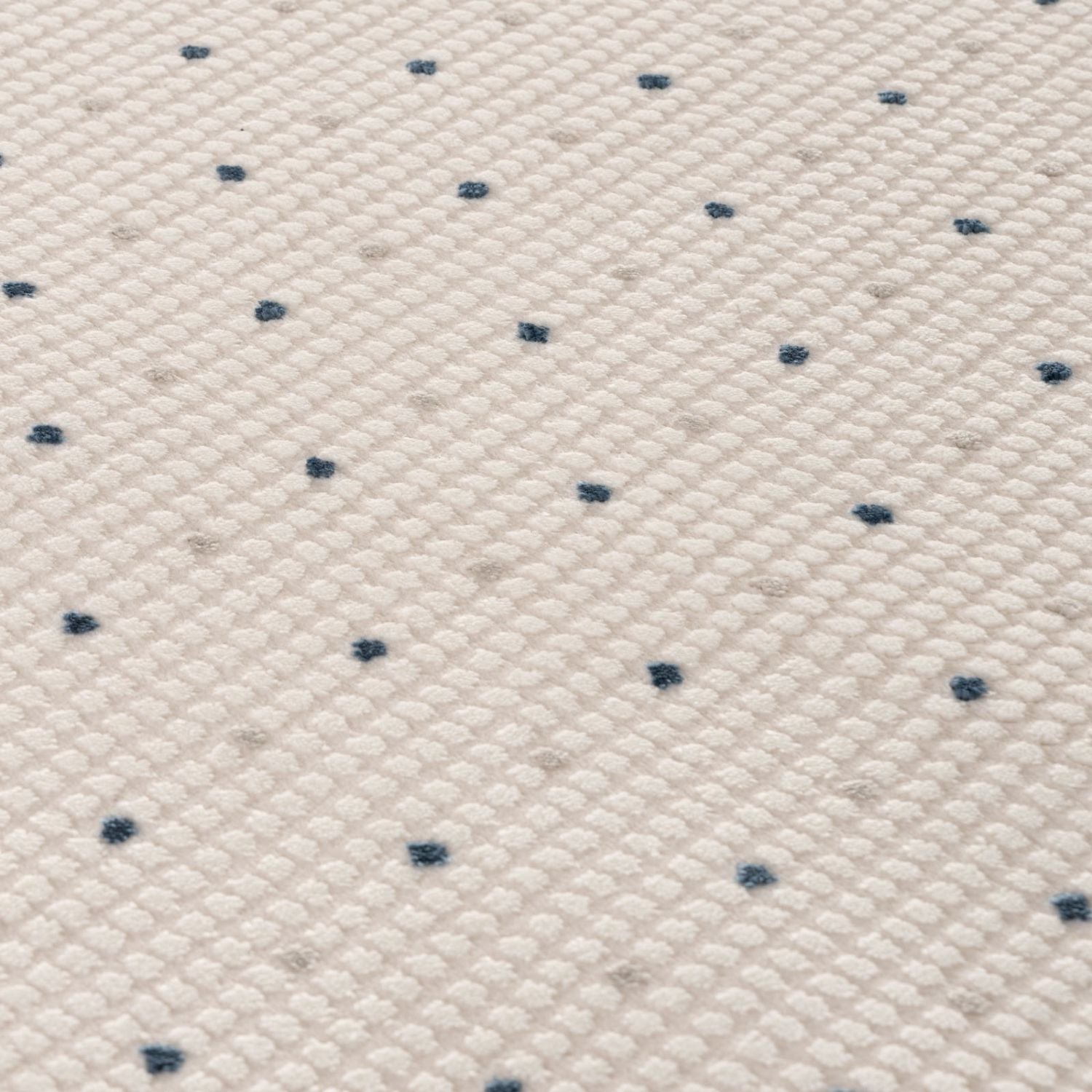 Carmel Cream-Blue Dots Rug