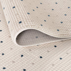 Carmel Cream-Blue Dots Rug