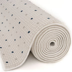 Carmel Cream-Blue Dots Rug