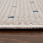 Carmel Cream-Blue Dots Rug