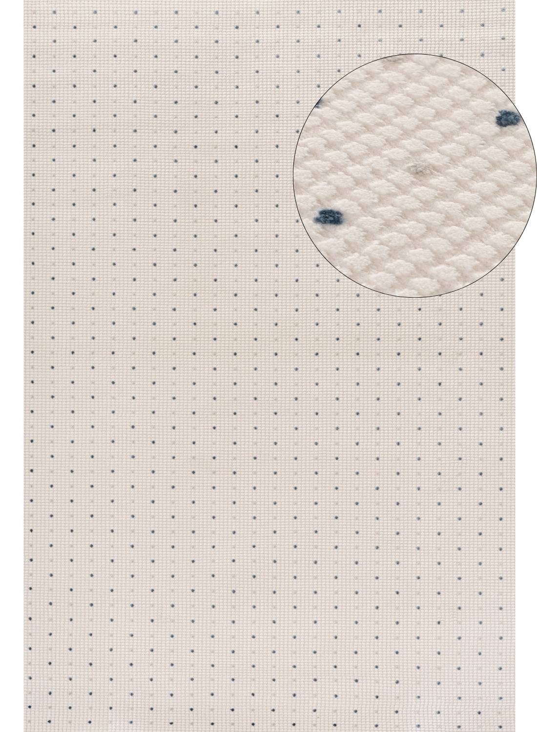 Carmel Cream-Blue Dots Rug