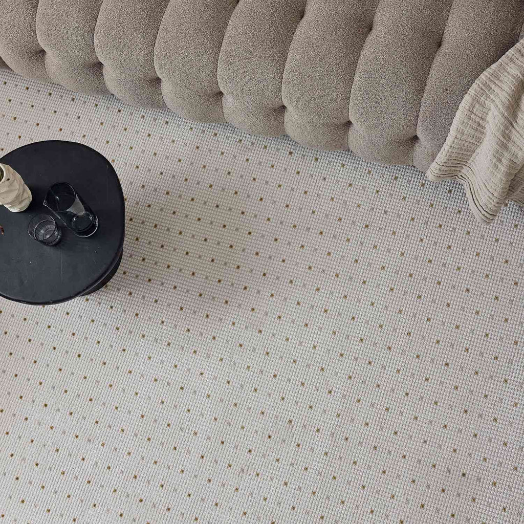 Carmel Cream-Gold Dots Rug