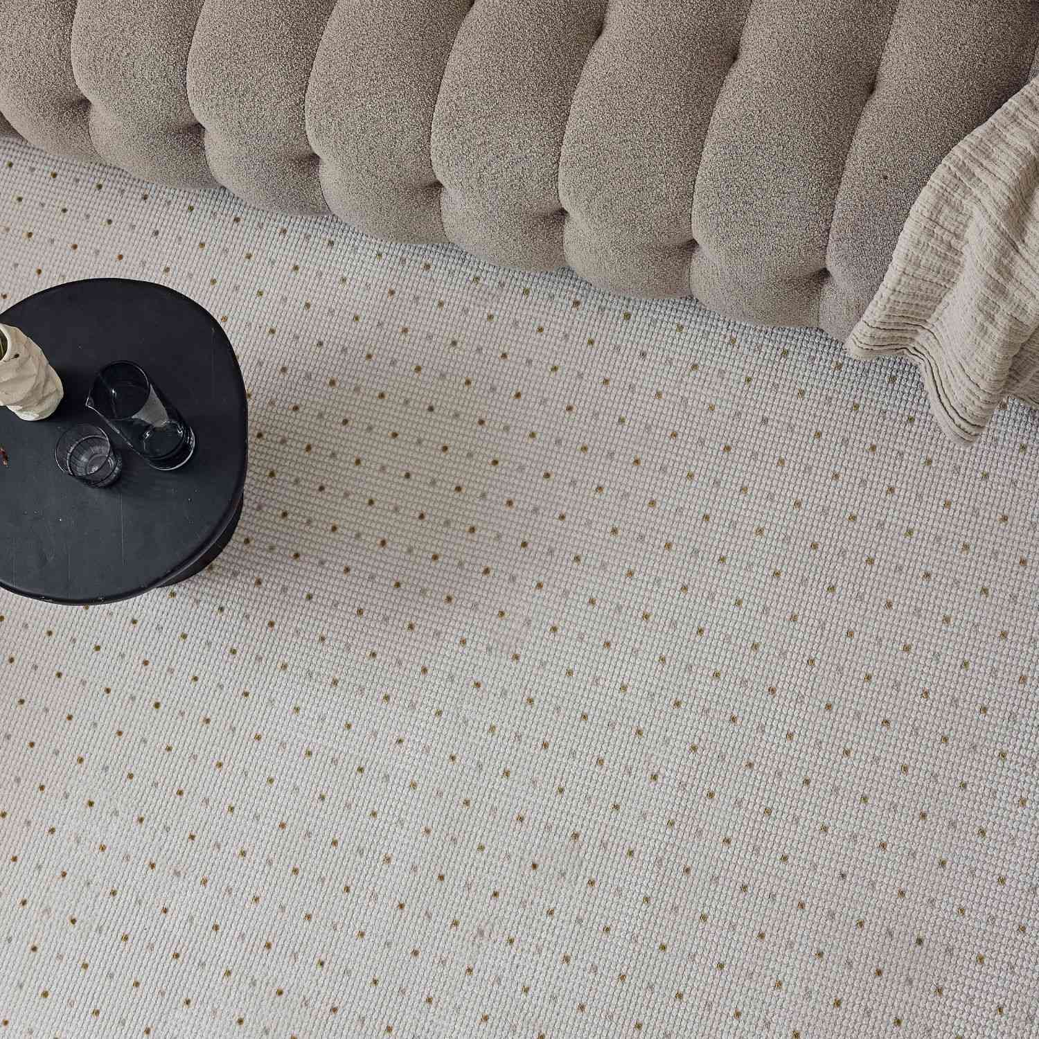 Carmel Cream-Gold Dots Rug