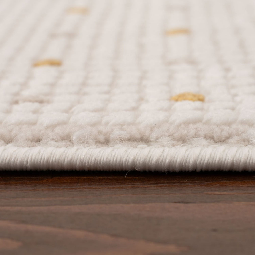 Carmel Cream-Gold Dots Rug