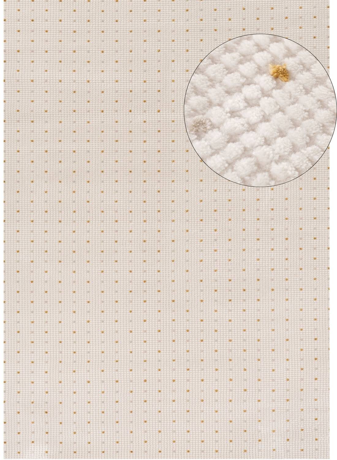 Carmel Cream-Gold Dots Rug