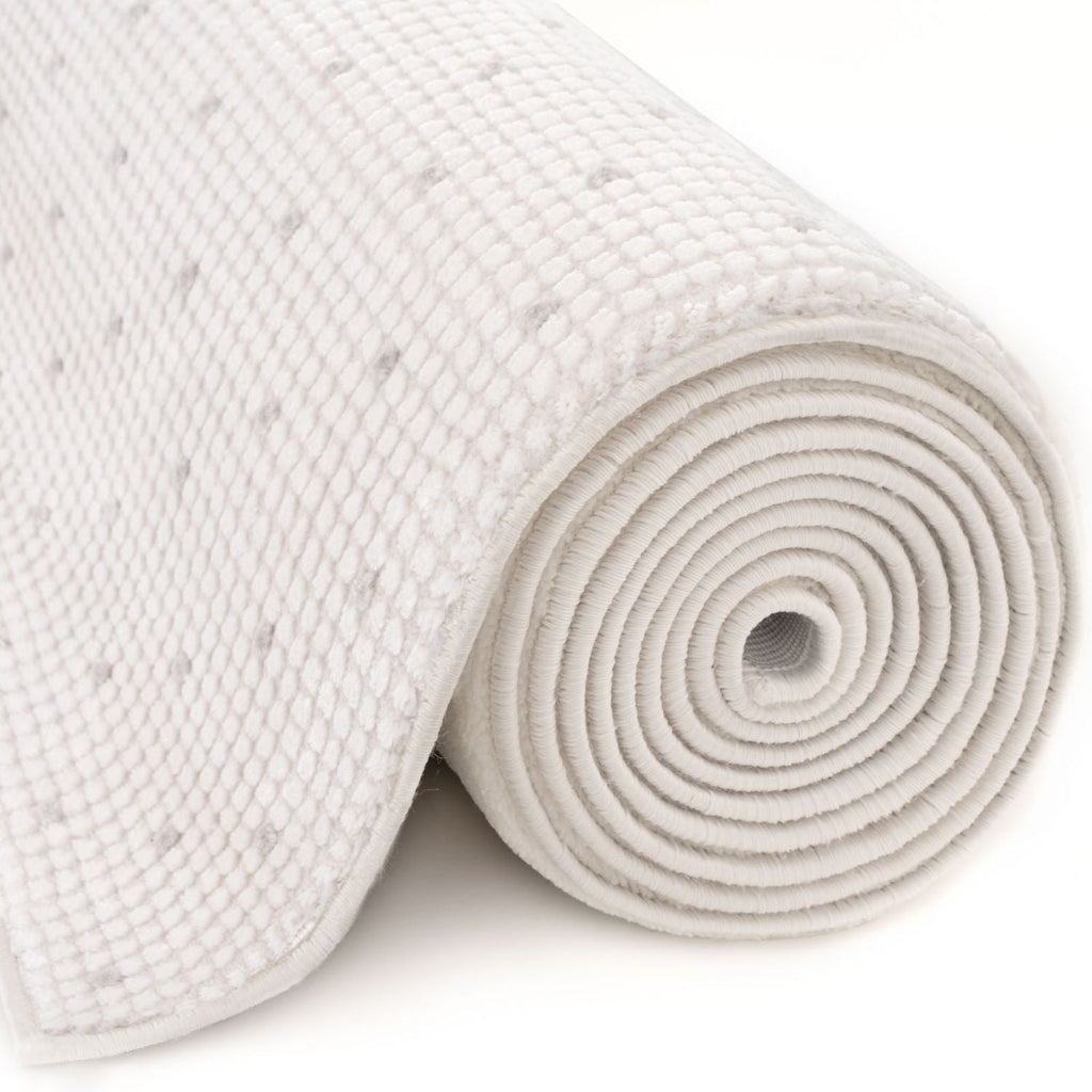 Carmel Cream-Grey Dots Rug