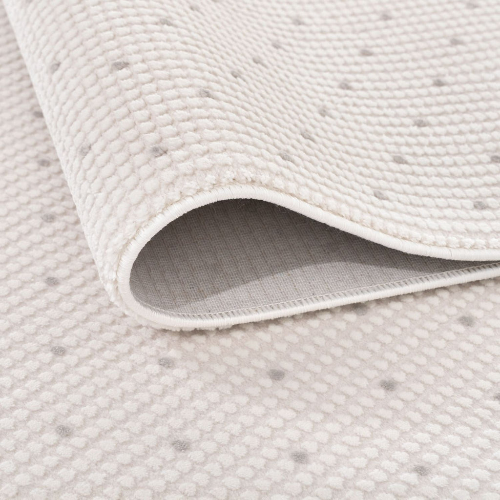 Carmel Cream-Grey Dots Rug