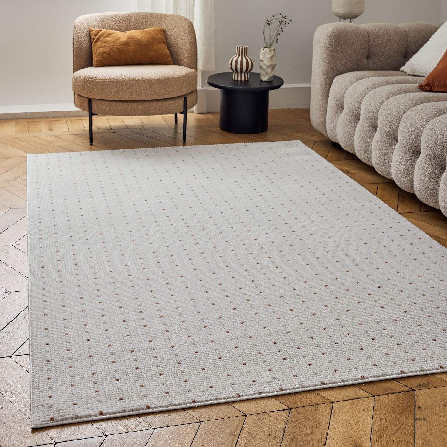 Carmel Cream-Terra Dots Rug